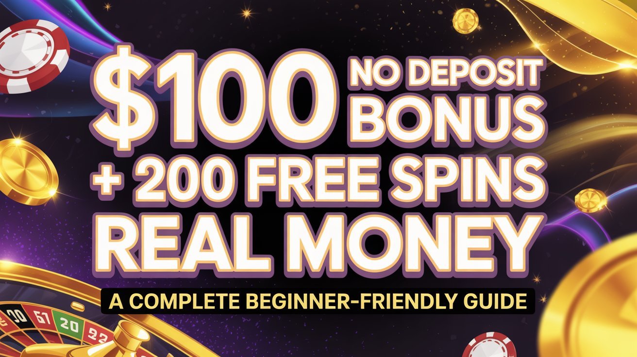 $100 no deposit bonus 200 free spins real money